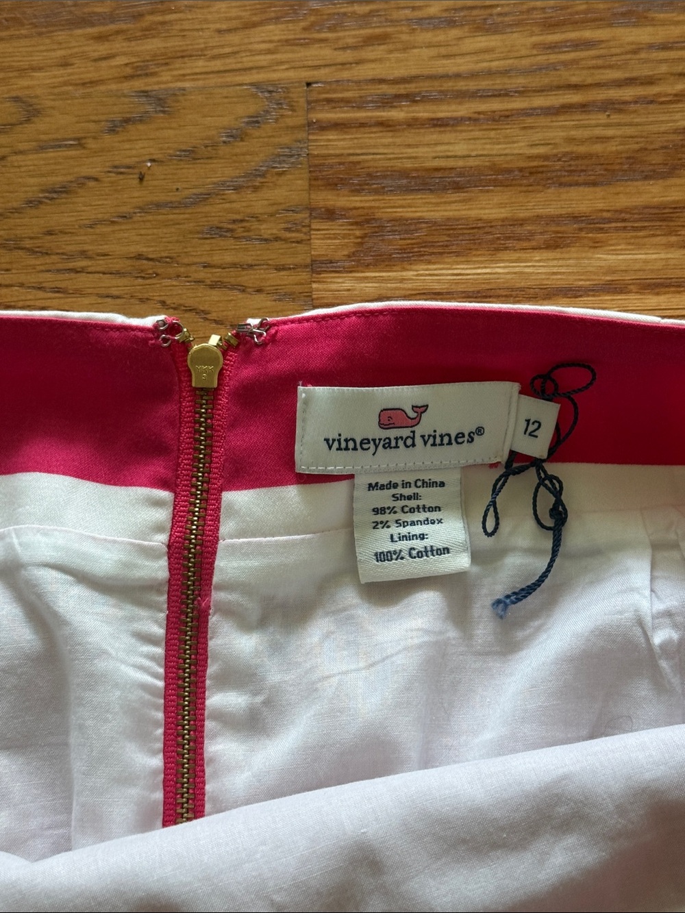 Vineyard Vines Pink and White Bold Stripe Mini Skirt - Picture 2 of 4